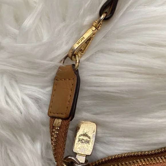 MCM Brown Monogram shoulder Bag - Picture 5 of 14